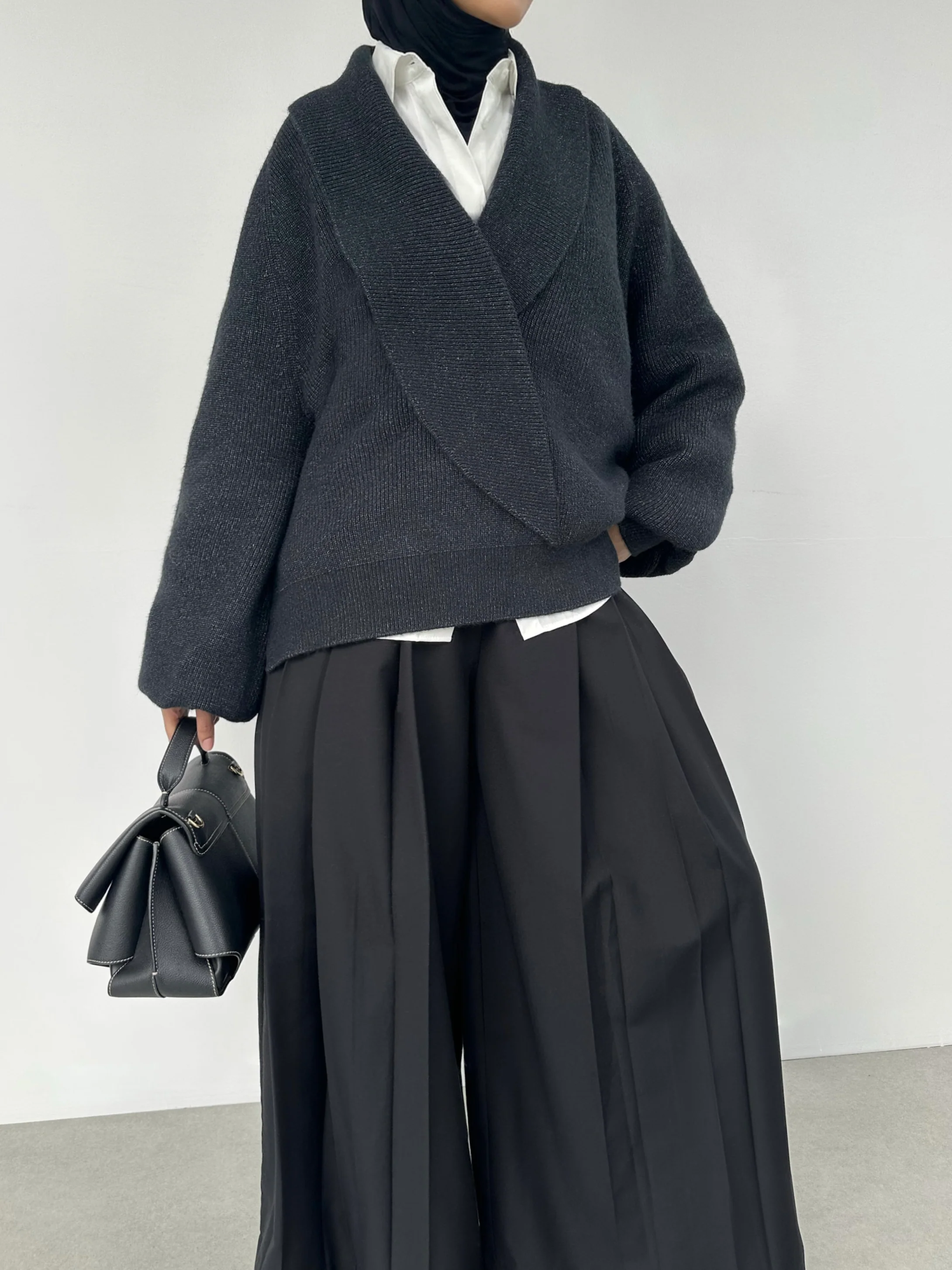 Cardigan — Gris foncé - Image 4