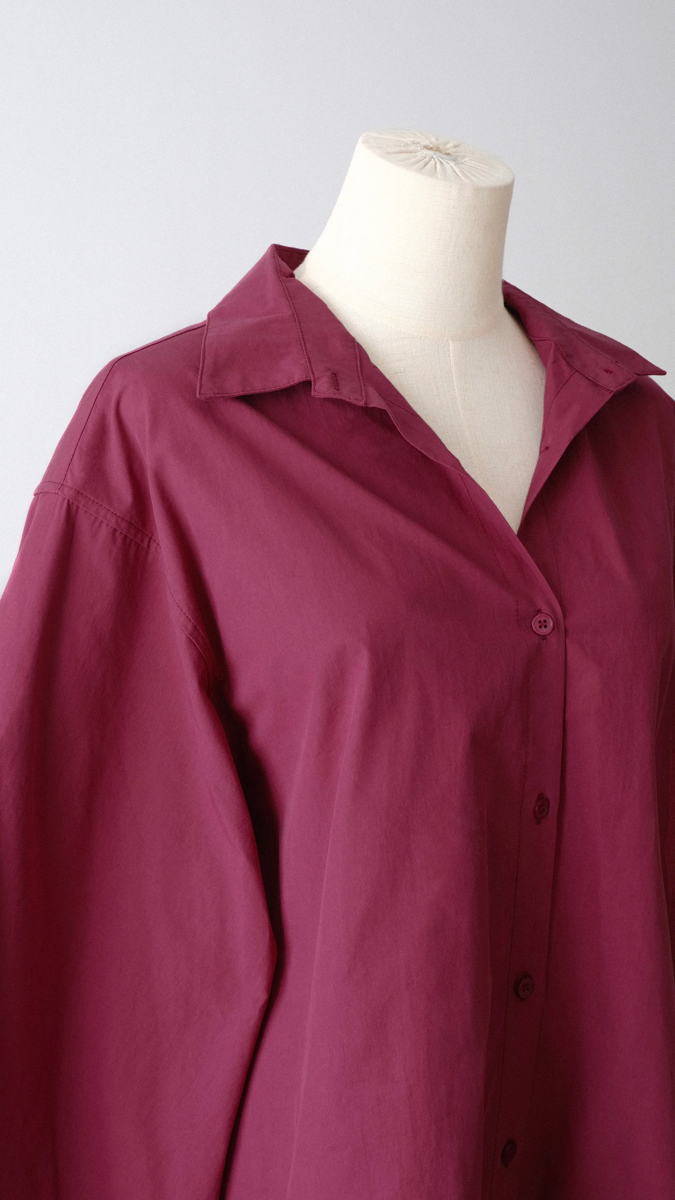 Chemise à manches évasées — Bordeaux - Image 4