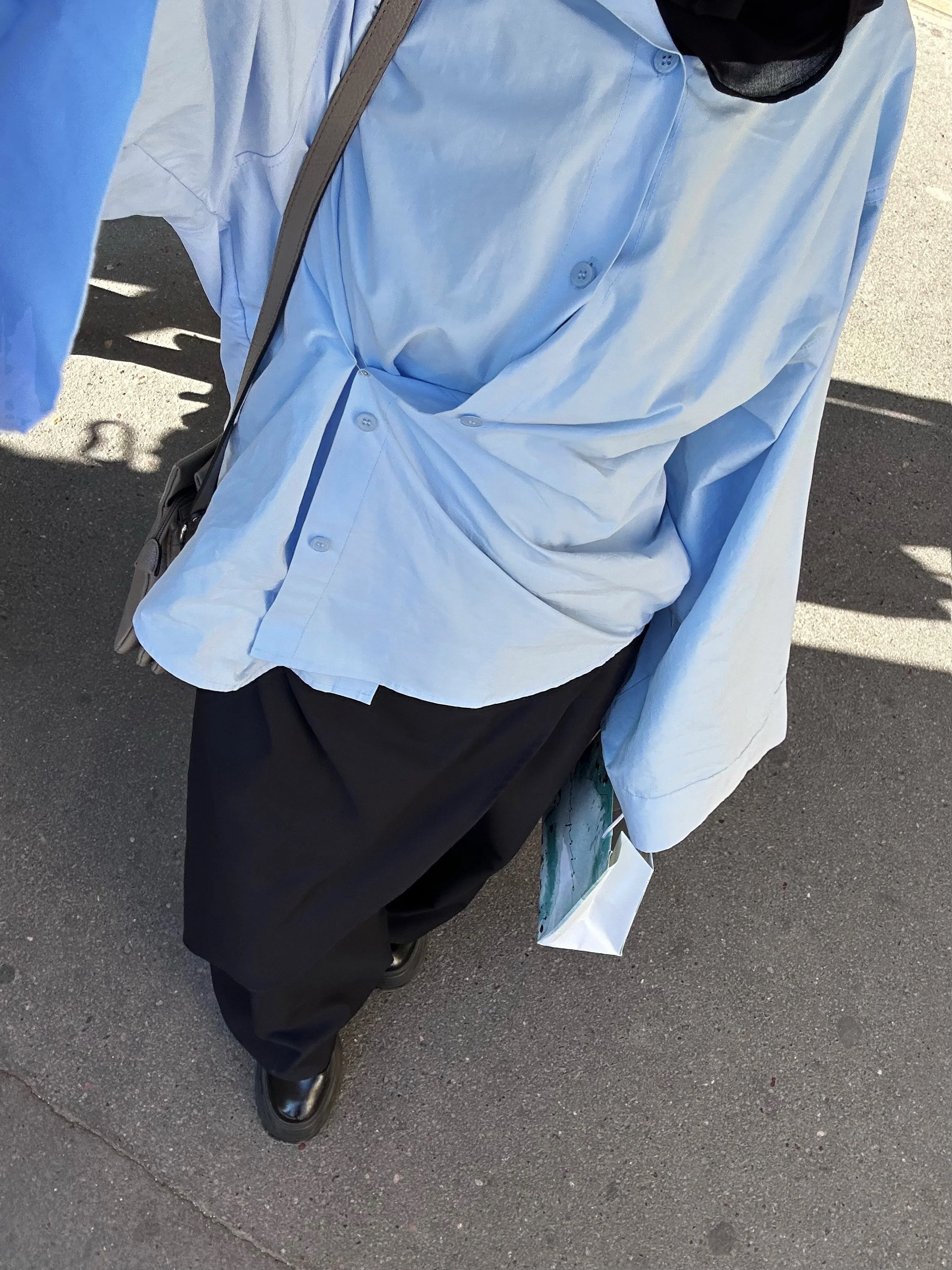 Chemise à manches évasées — Baby blue - Image 3