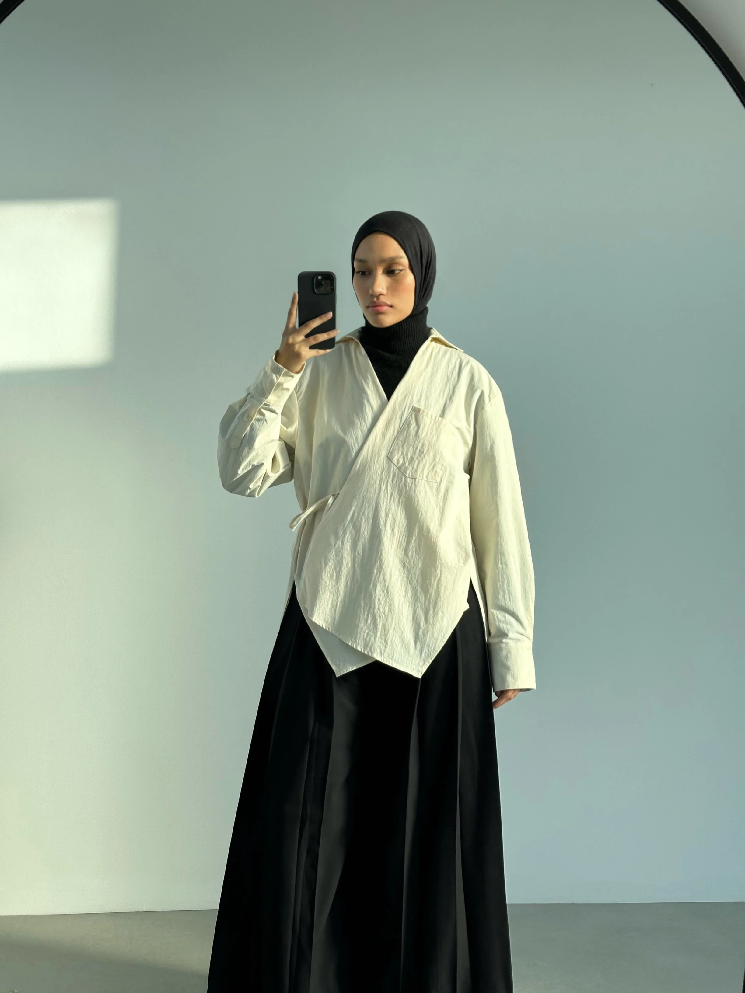 Chemise à nouer — Crème - Image 3