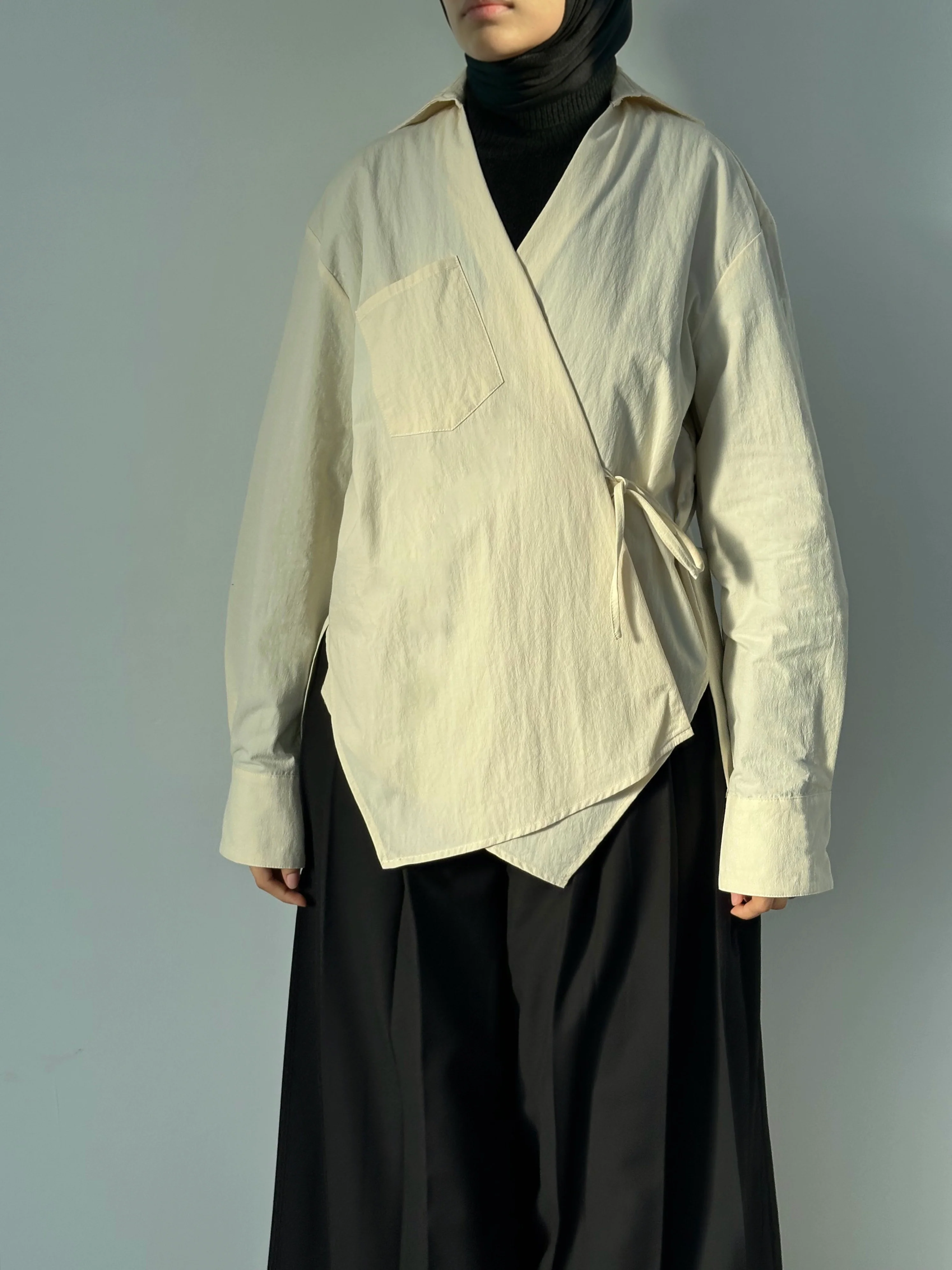 Chemise à nouer — Crème - Image 4