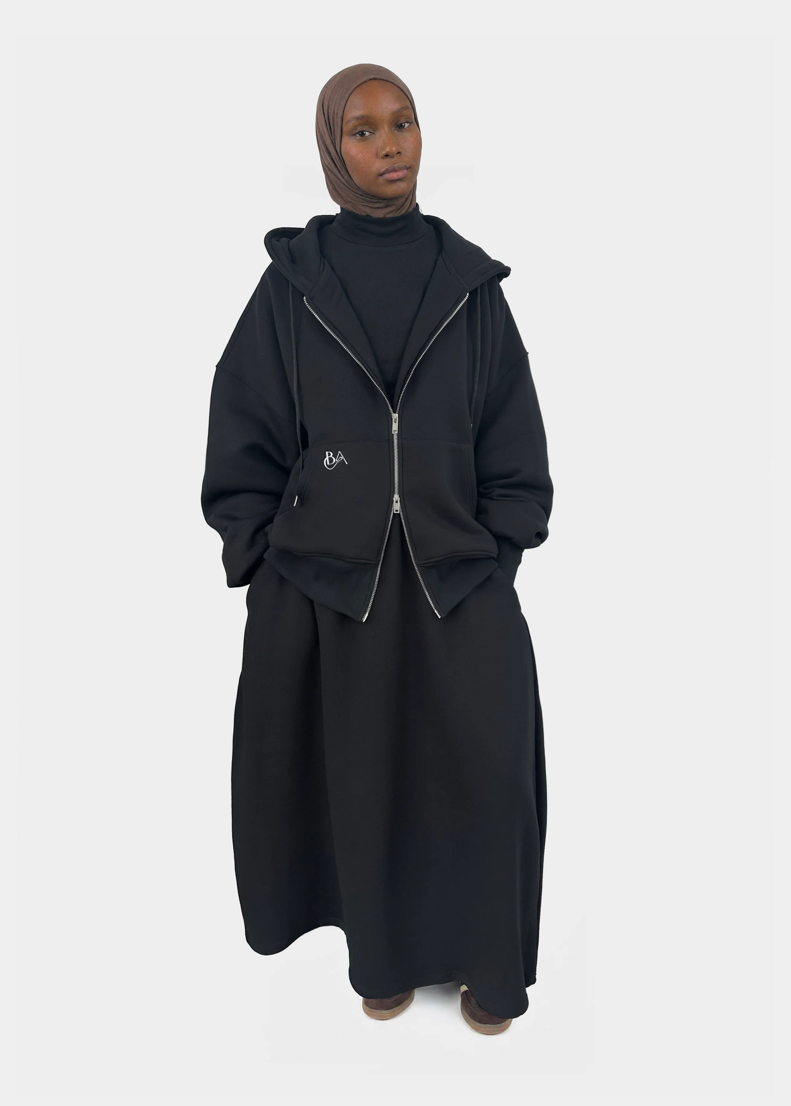 Veste à double zip — Noir - Image 3