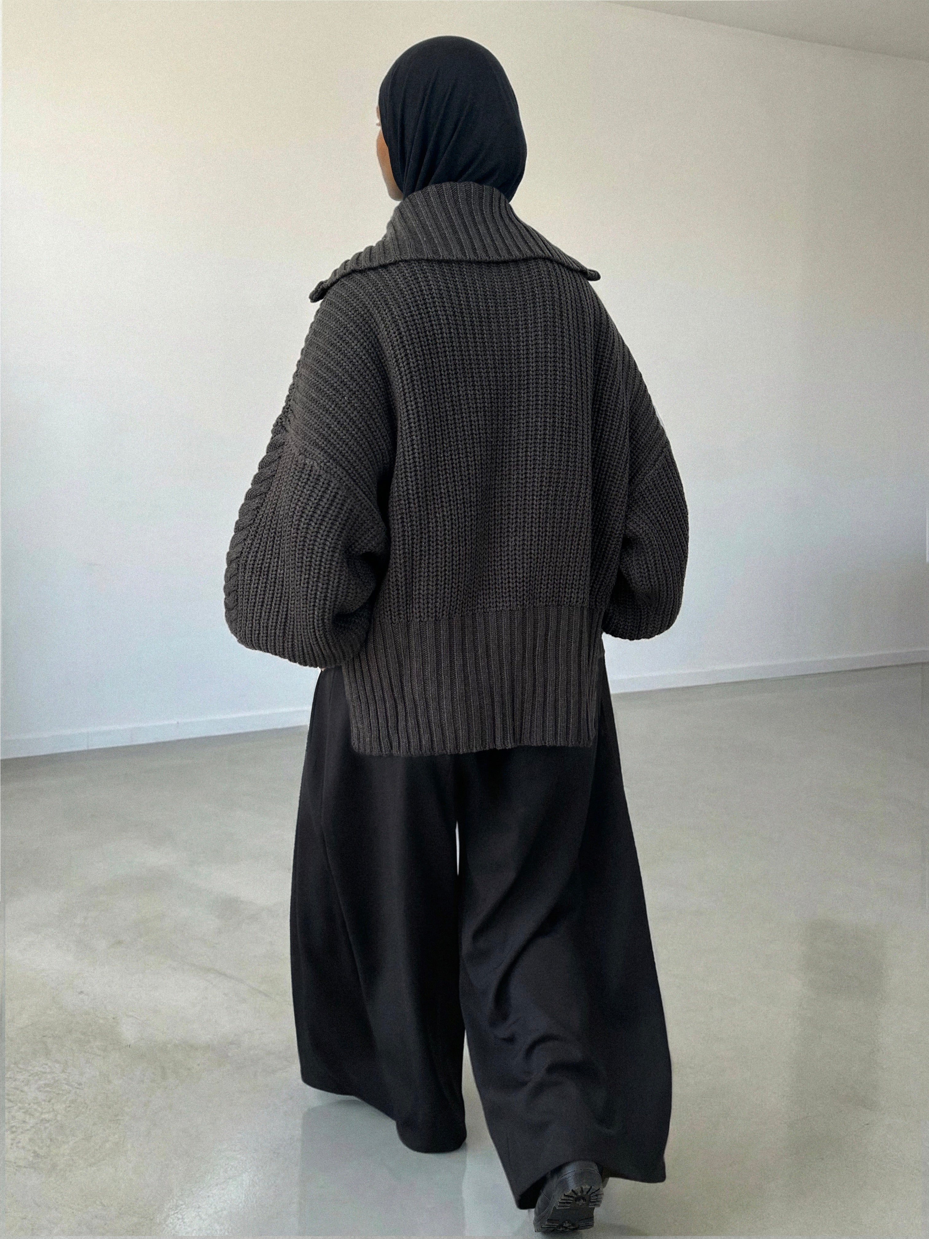 Gilet à double zip — Gris - Image 4