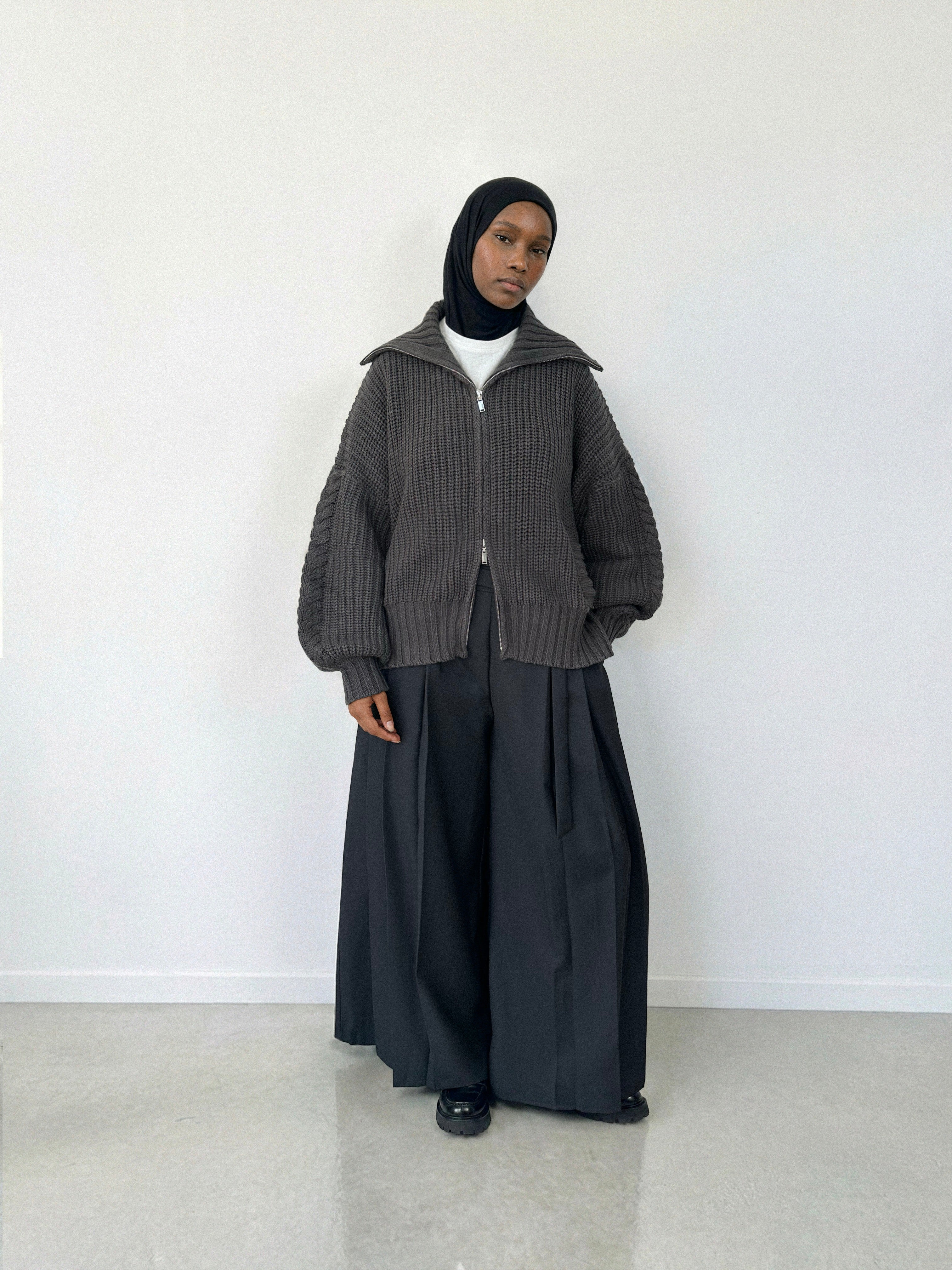 Gilet à double zip — Gris - Image 5