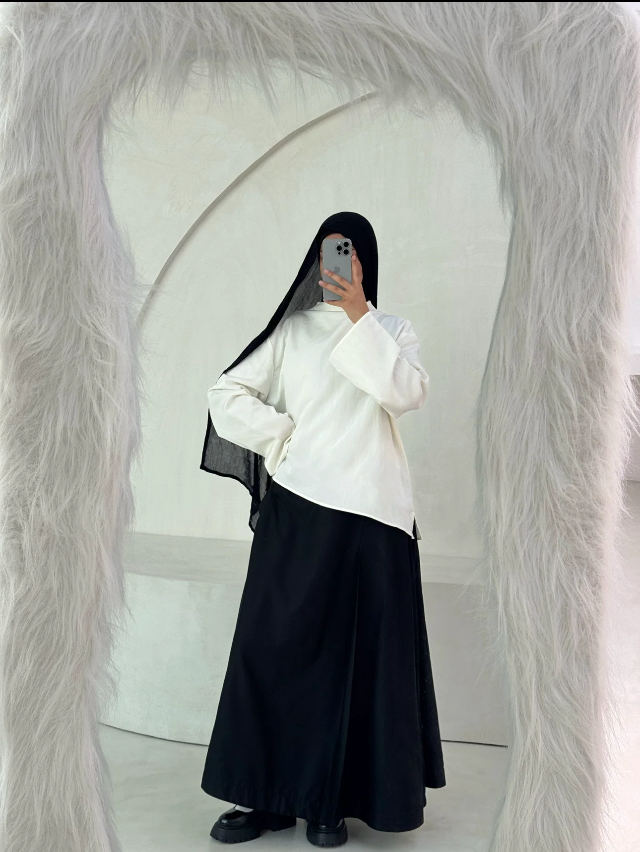 Haut asymétrique — Ecru - Image 4