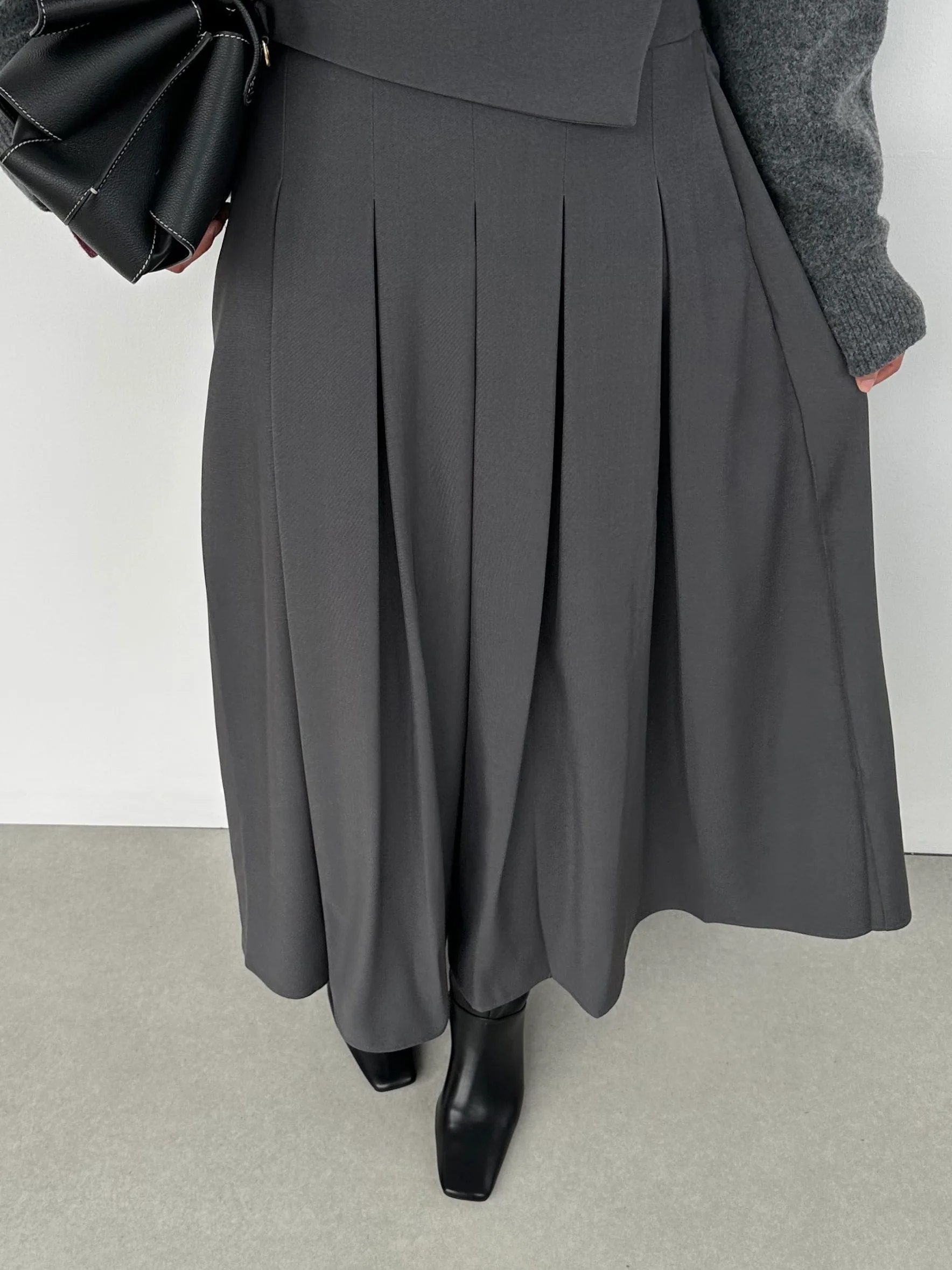 Jupe à col — Gris - Image 5