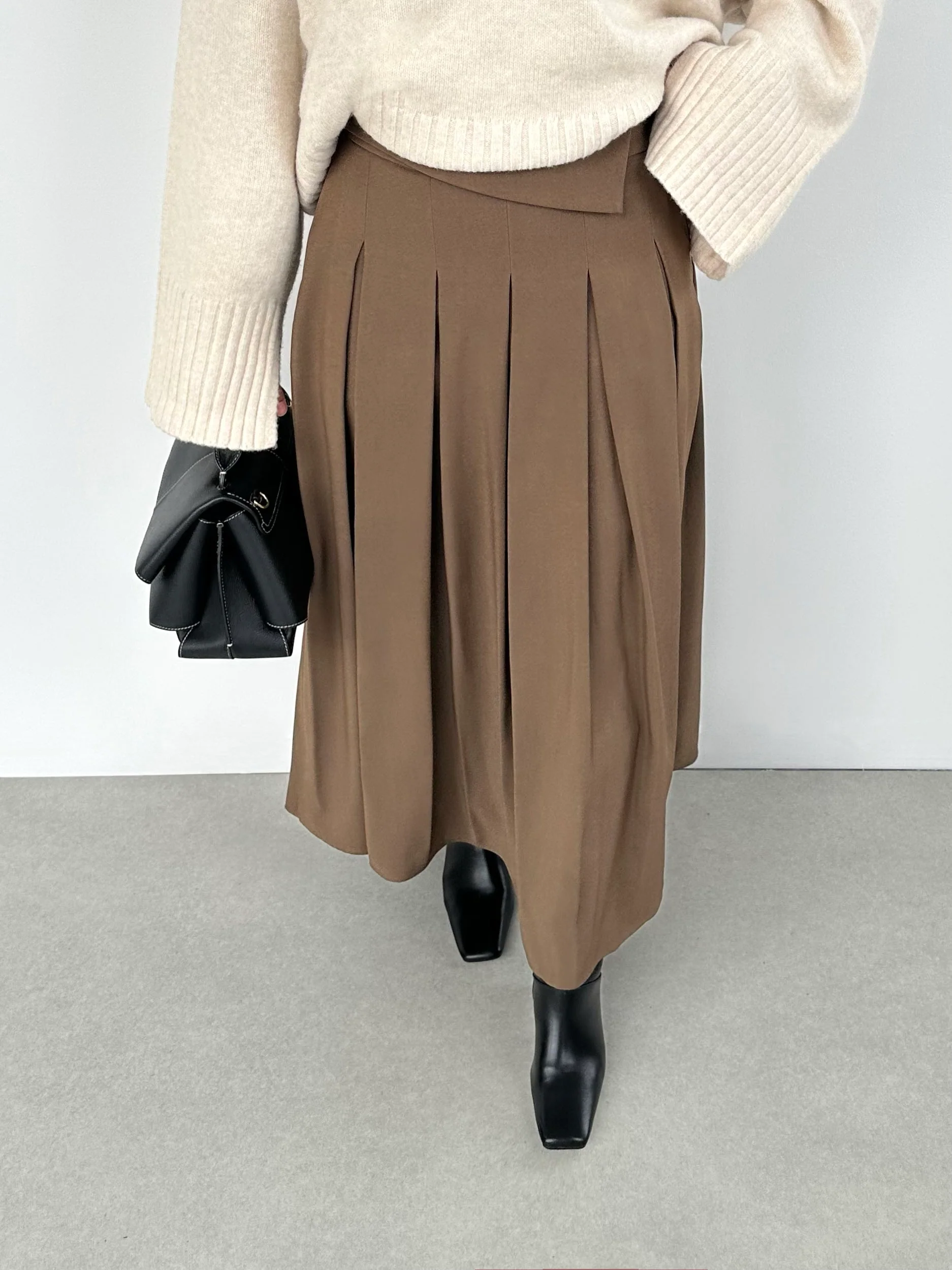 Jupe à col — Marron - Image 4