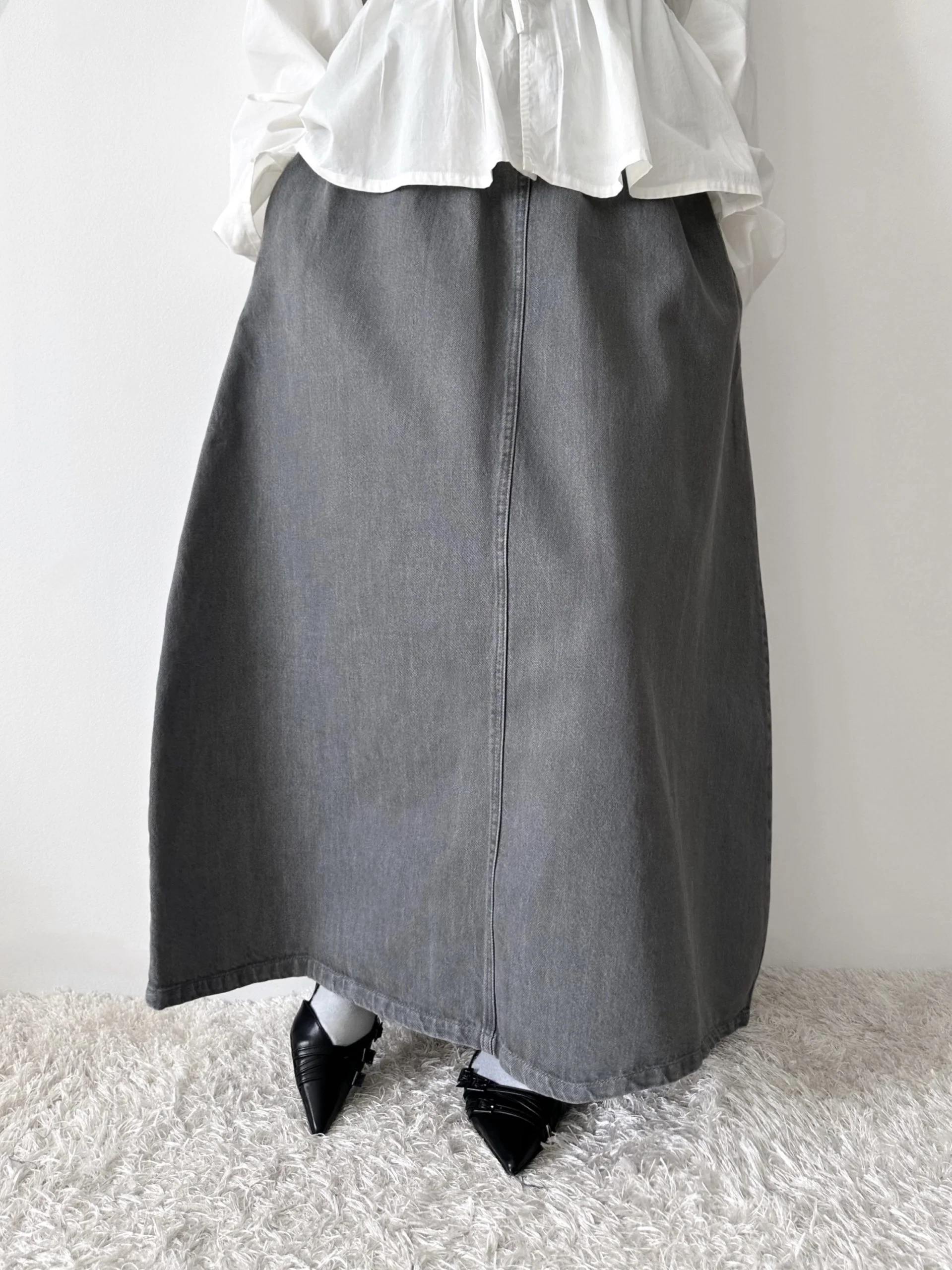 Jupe en jean — Gris - Image 3