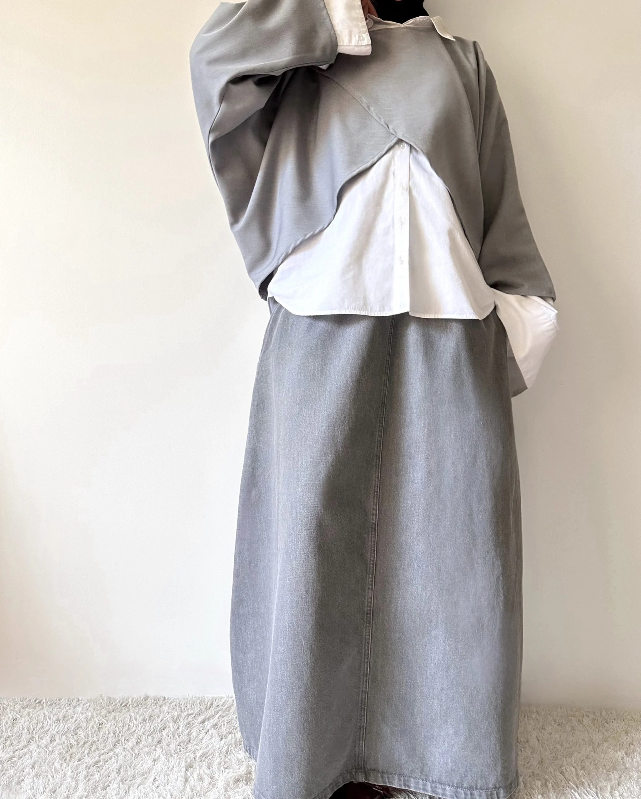 Jupe en jean — Gris - Image 5