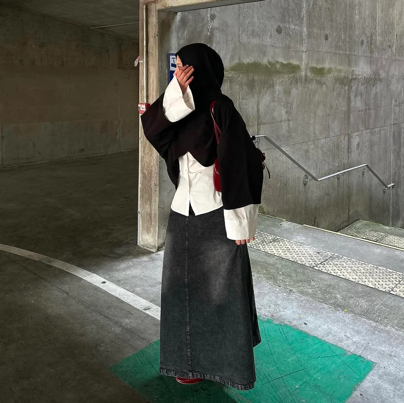 Jupe en jean — Gris délavé - Image 7