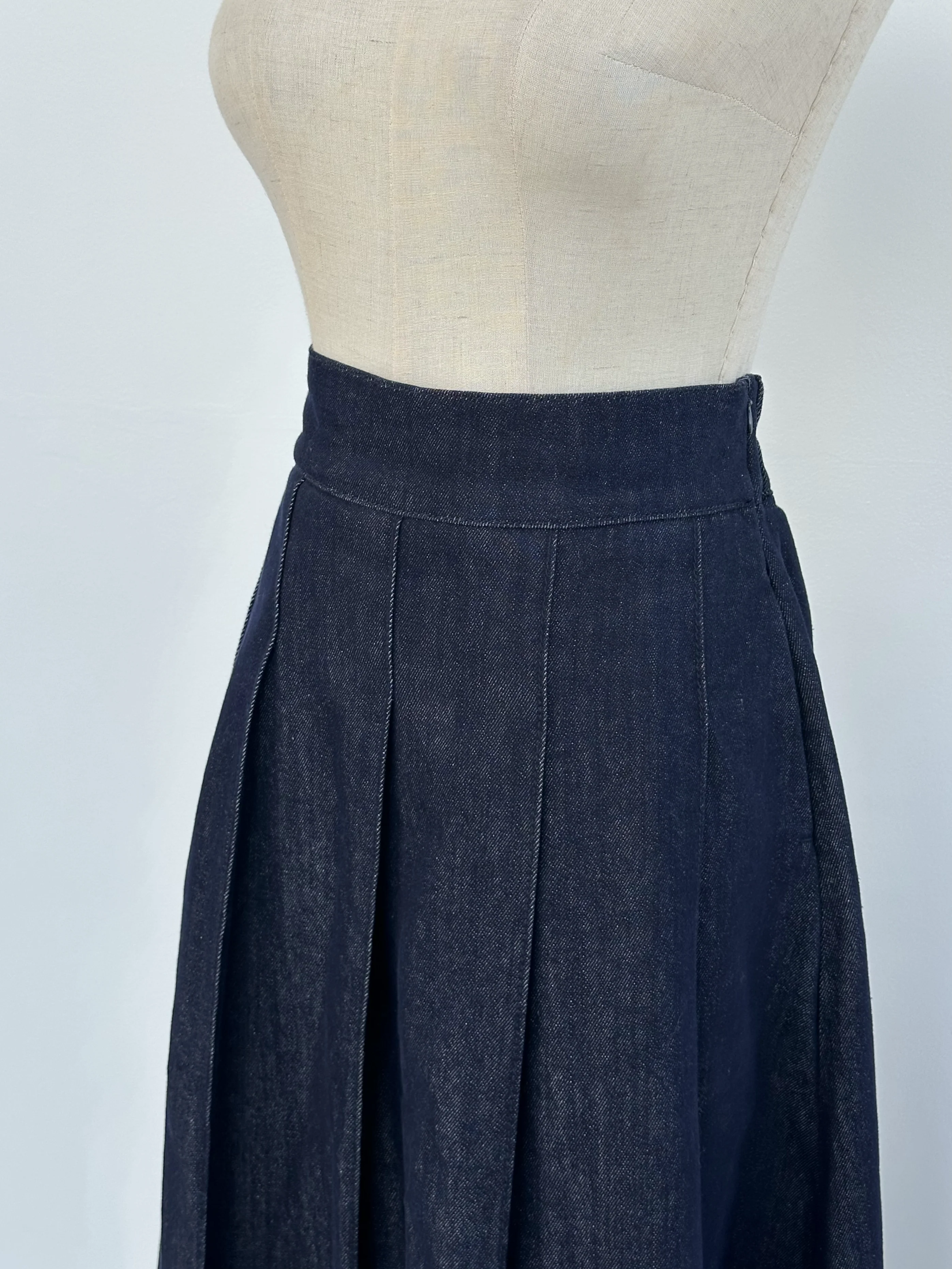 Jupe en jean plissée — Bleu - Image 6