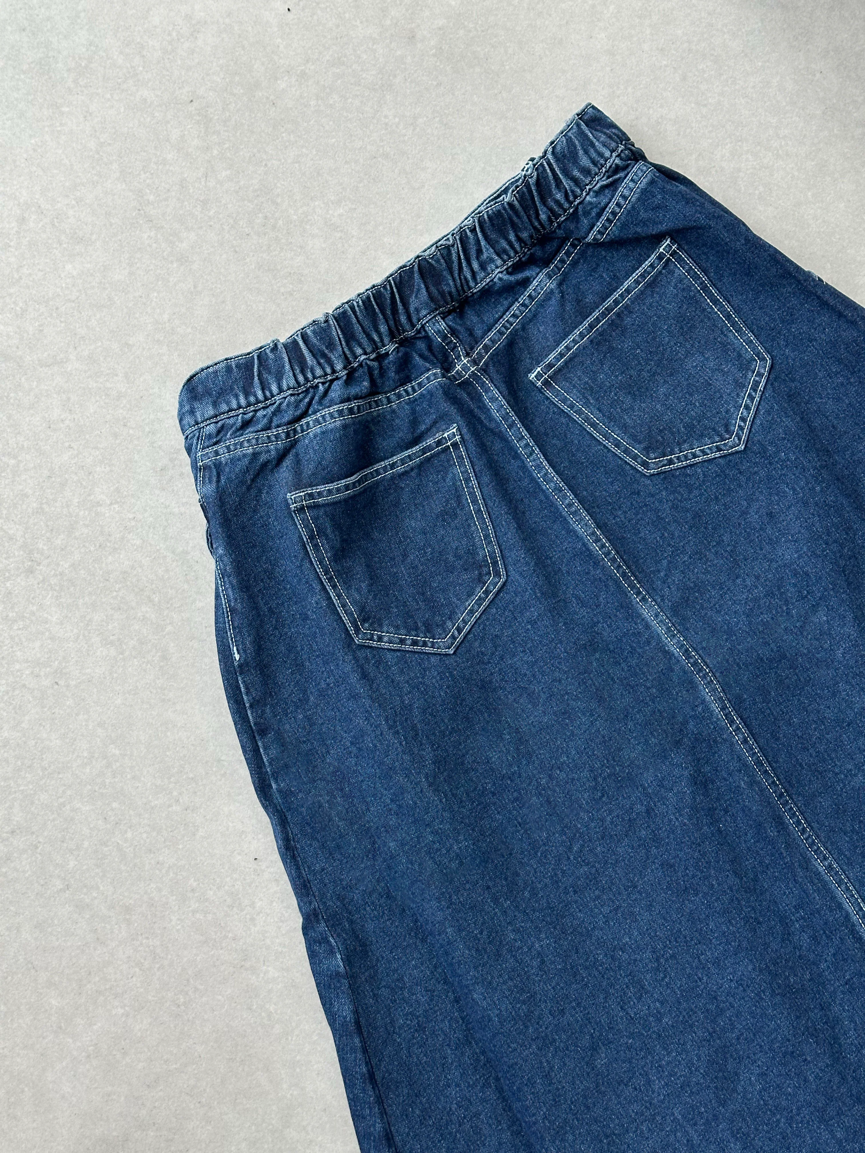 Jupe en jean portefeuille — Bleu - Image 3