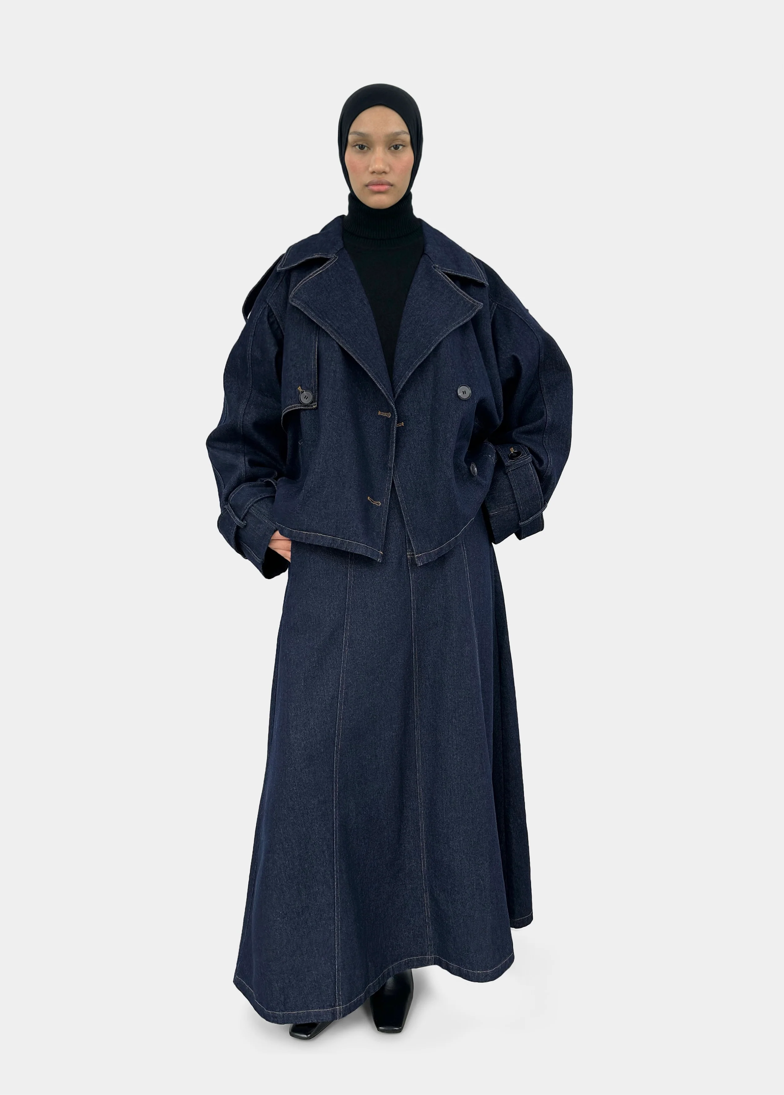 Jupe en jean longue — Bleu - Image 3