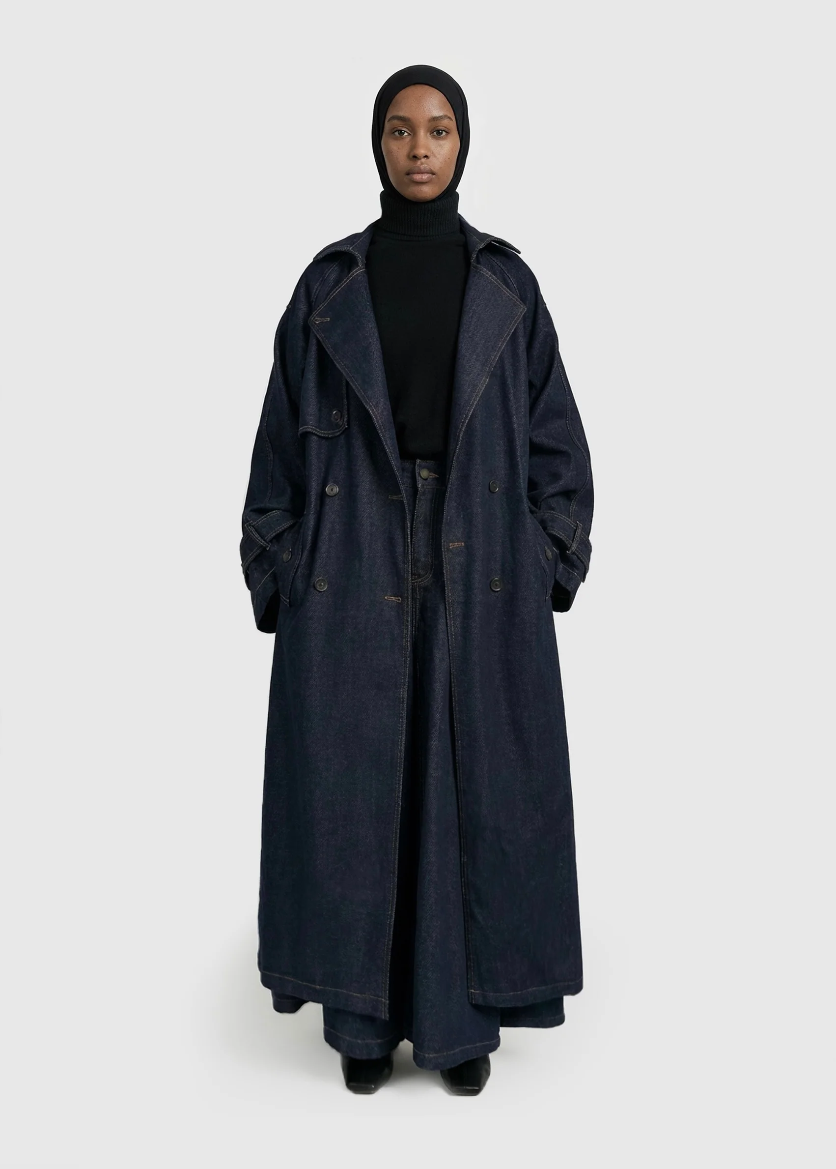 Trench long en denim - Image 3