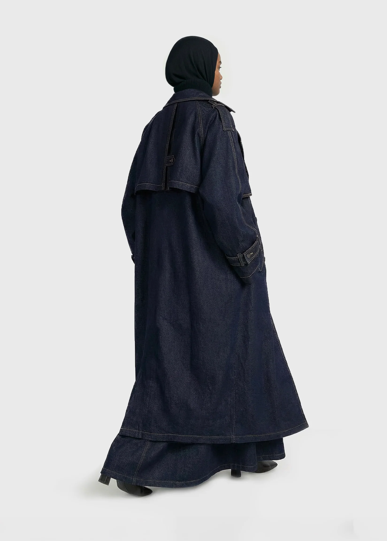 Trench long en denim - Image 4