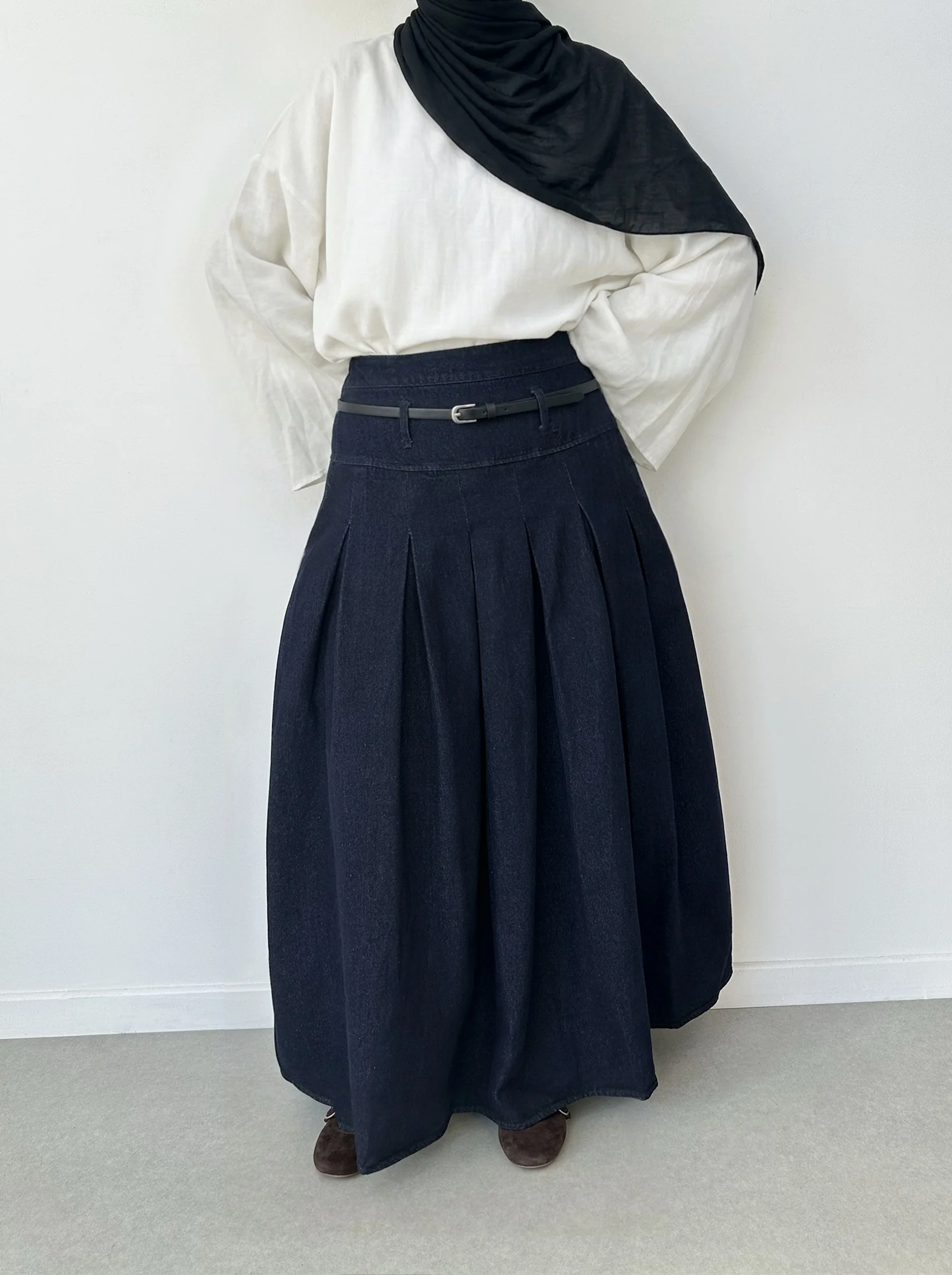 Jupe en jean avec passants - Image 4