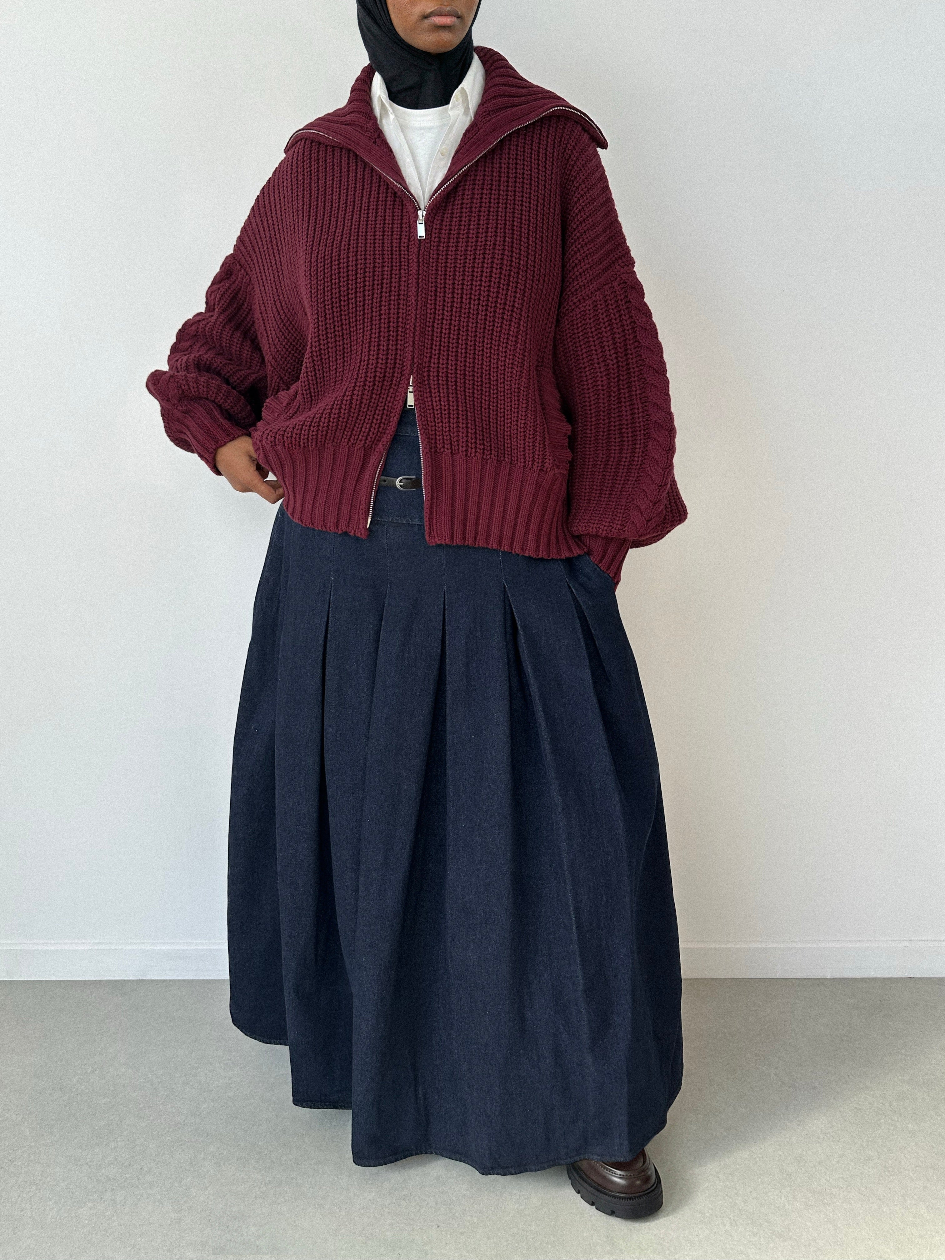 Jupe en jean avec passants - Image 5