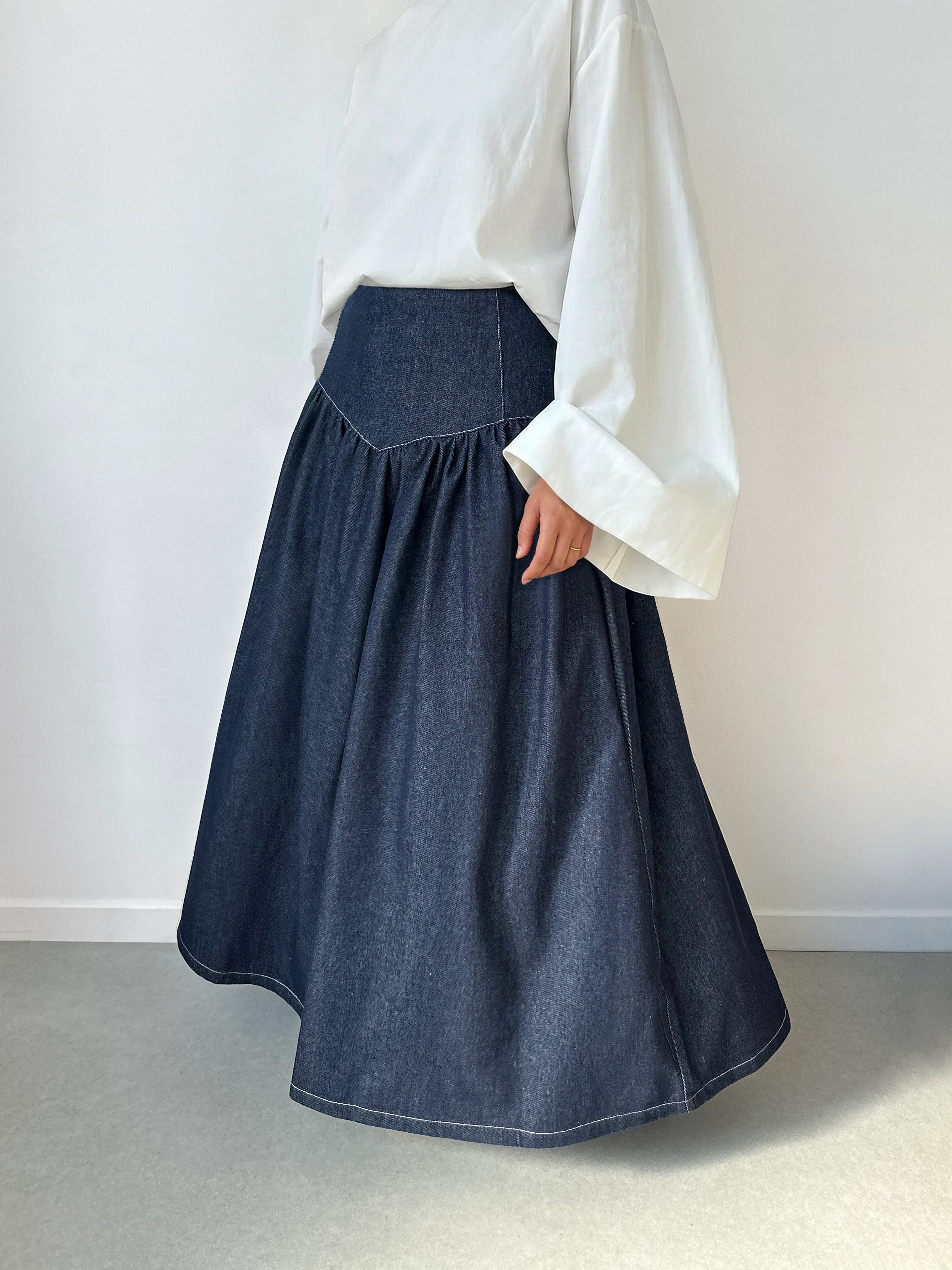 Jupe en jean structurée - Image 3