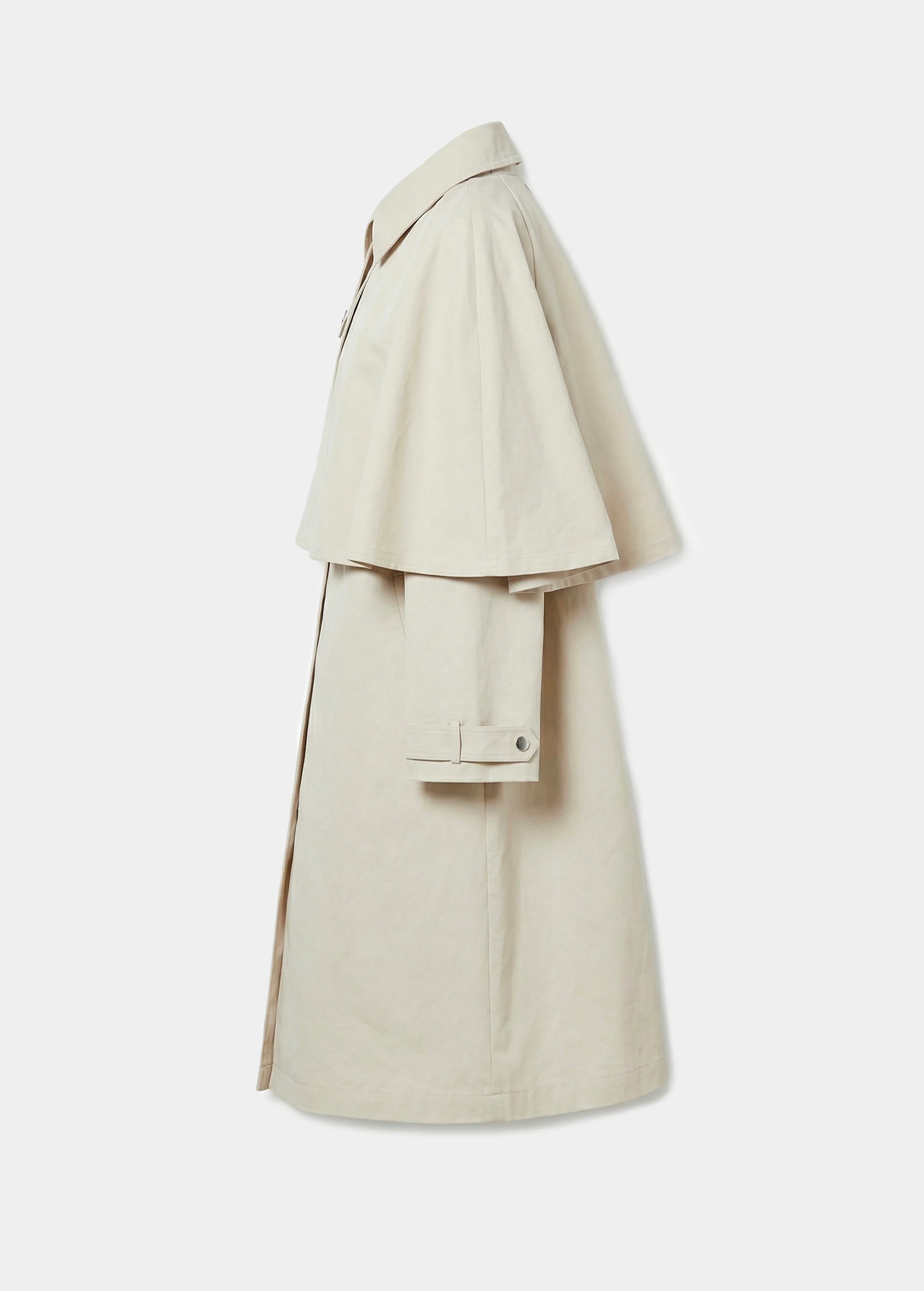 Trench coat avec cape — Crème - Image 5